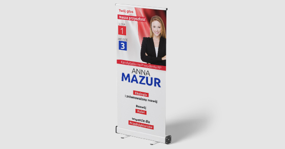 Roll-up wyborczy to nowoczesne narzędzie pomocne w kampanii wyborczej