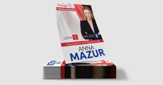 Baner wyborczy na metalowej barierce